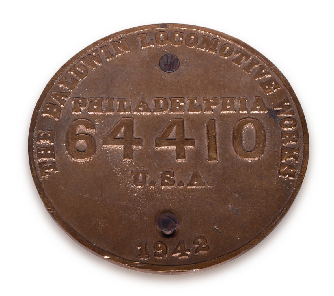 1610 - Baldwin St. Louis Southwestern / Cotton Belt Railroad VO1000 Brass Locomotive Builders Plate thumbnail