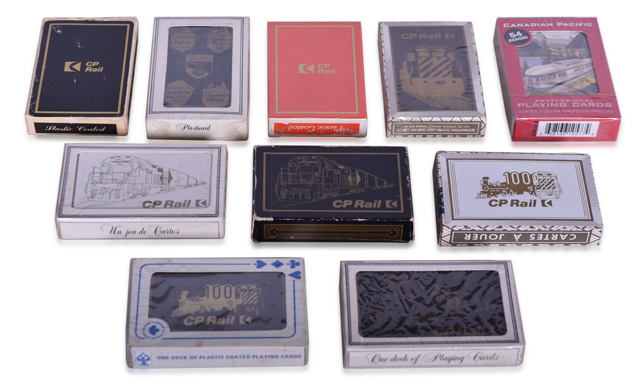 1614 - Group of Ten Canadian Pacific Railway Playing Card Decks thumbnail