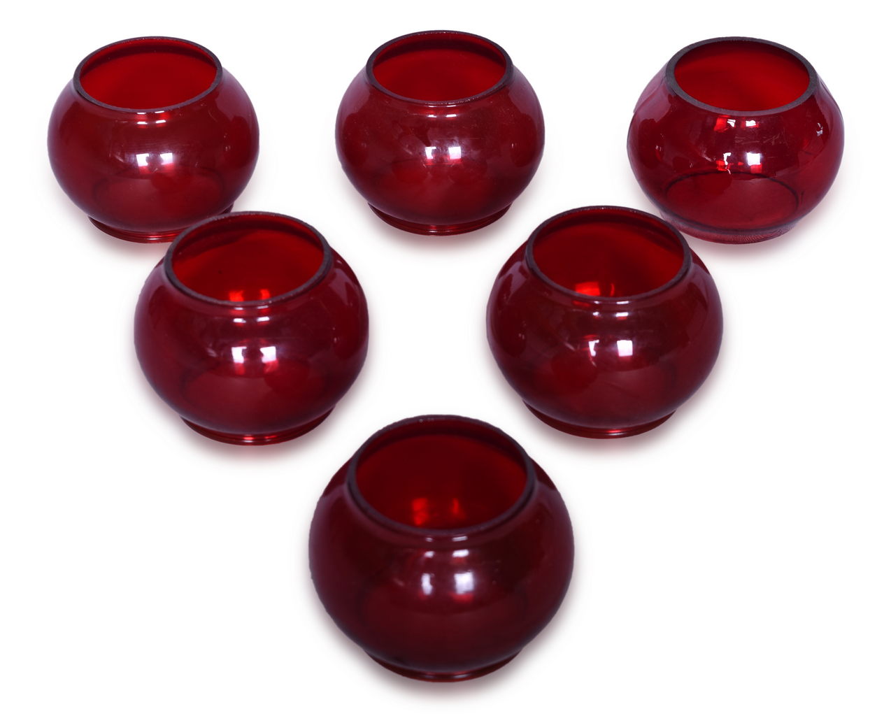 1619 - Six Red Lantern Short Globes thumbnail