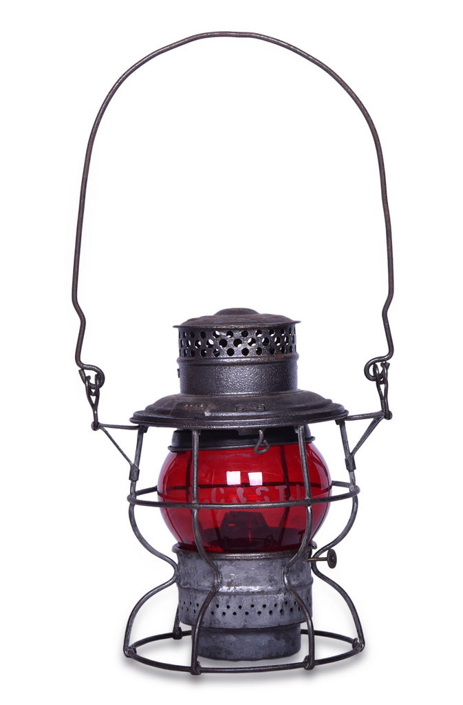 1625 - Adlake Kero 250 Nashville, Chattanooga & St. Louis Railway Etched Red Globe Lantern thumbnail