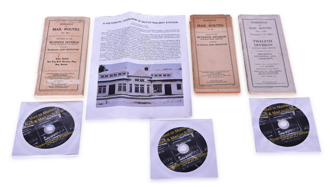 1651 - Three Railway Mail Service Schedule of Mail Routes - 1935, 1943, and 1953 thumbnail