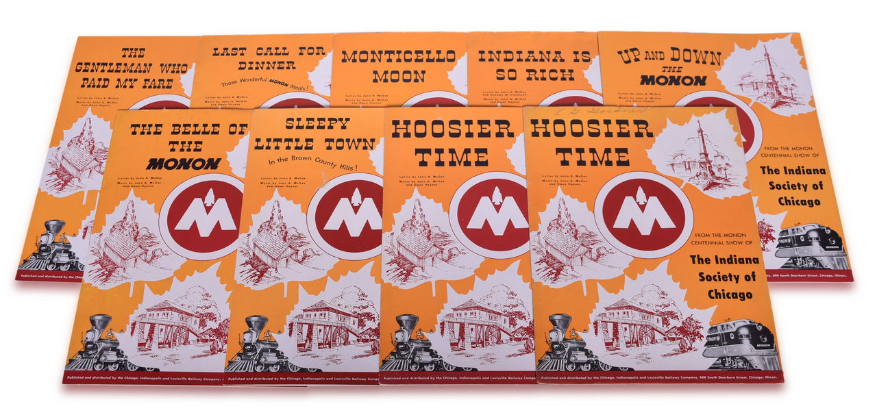 1654 - Nine Pieces of CI&L Railway Monon Centennial Show Sheet Music thumbnail