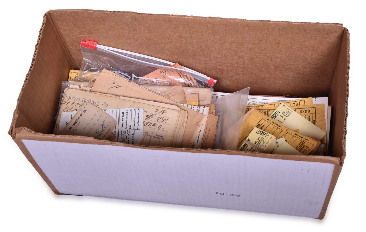 1674 - Large Collection of Monon Railroad Tickets, Way-Bills, Receipts, and More thumbnail