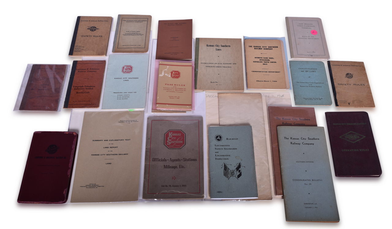 1675 - Twenty-Seven Kansas City Southern Lines Railroad Rule Books, Instructions, Bulletins, Procedures, and More thumbnail
