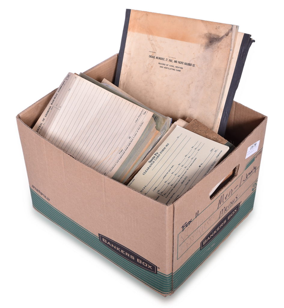 1678 - Large Group of Unused Railroad Stationery - Illinois Central, Pennsylvania, Great Northern, Railway Express Agency, and More thumbnail