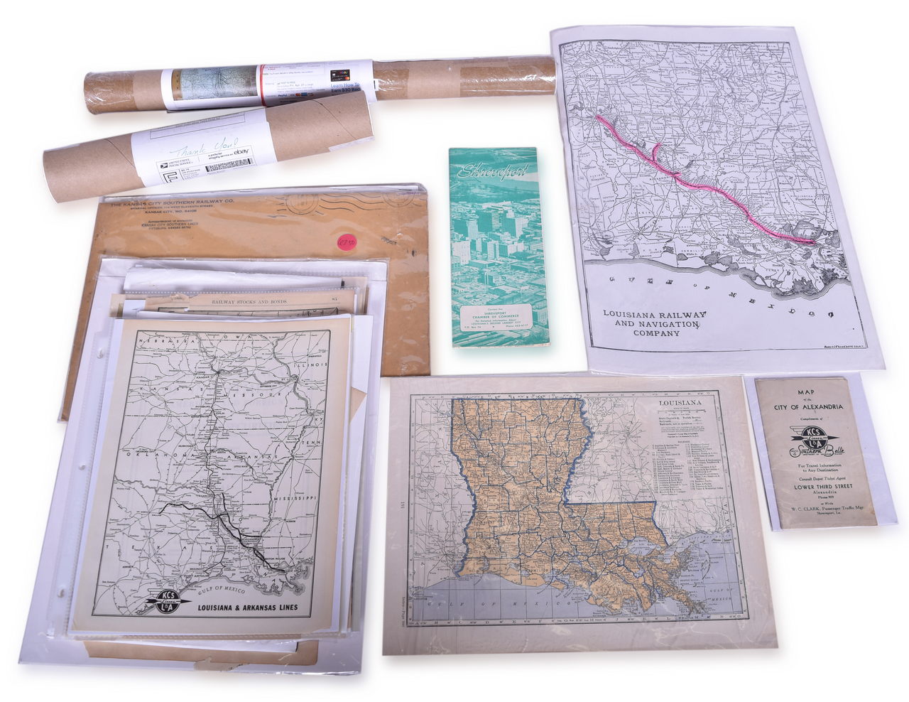 1679 - Twenty-Eight KCS Lines and Louisiana & Arkansas Railroad Maps and Floorplan - 1902 to 1969 thumbnail