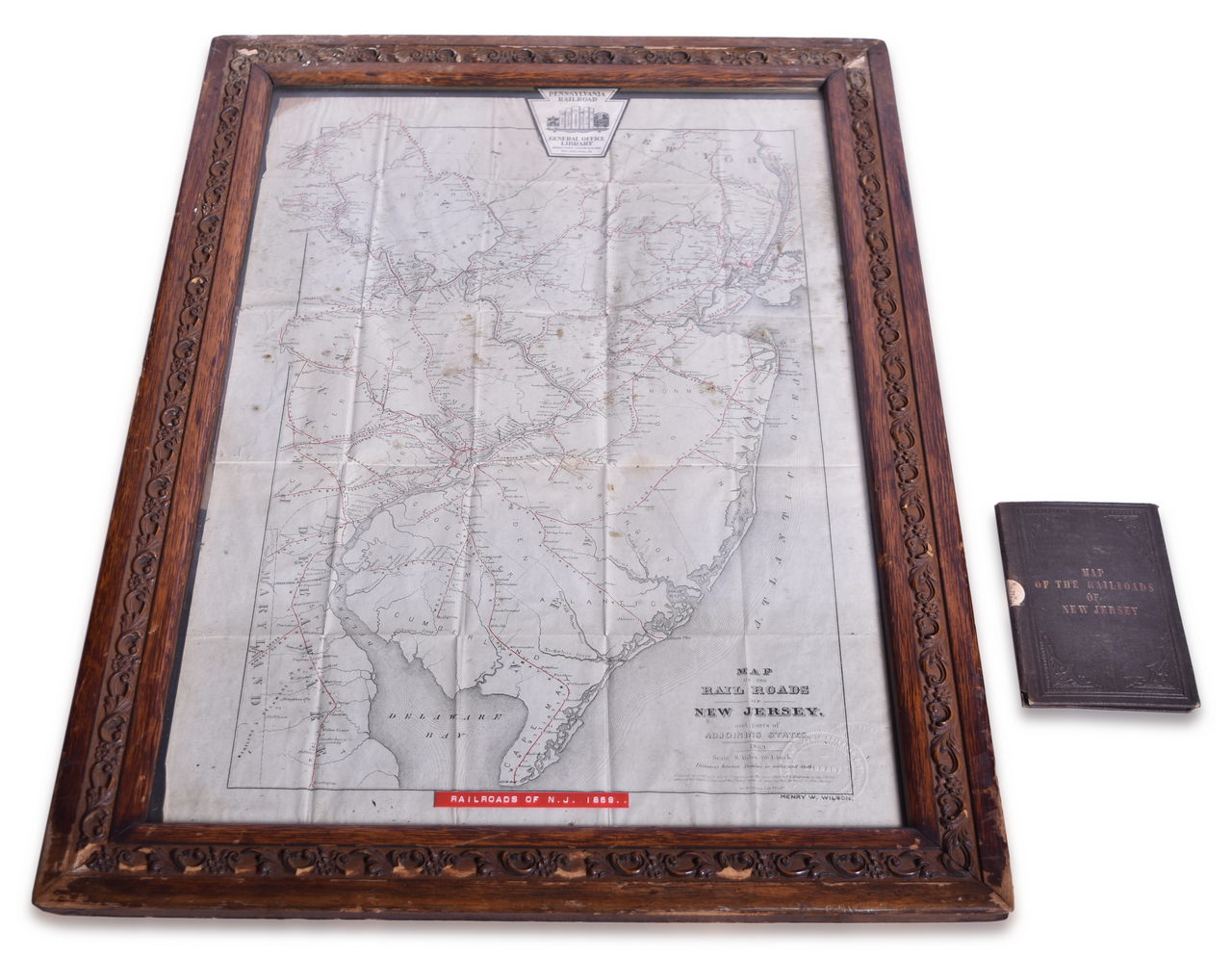 1689 - 1869 Map of the Railroads of New Jersey thumbnail