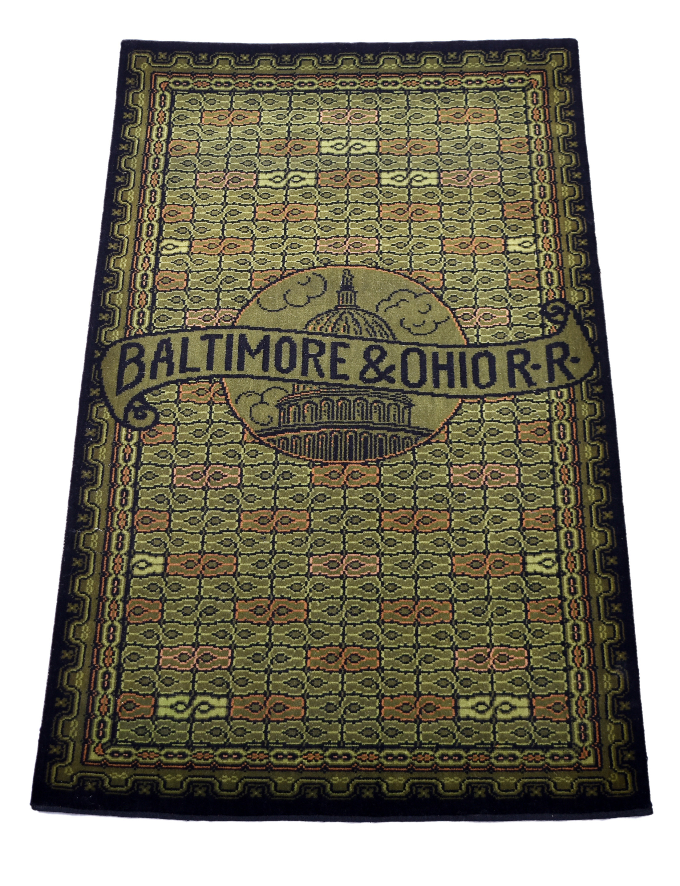 1540A - Baltimore and Ohio Railroad Capitol Dome Wool Carpet Sample thumbnail