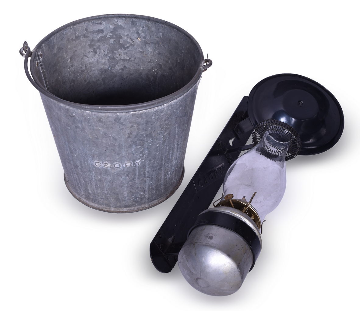 2004 - Chesapeake and Ohio Marked Railroad Caboose Wall Lamp and Embossed Bucket thumbnail