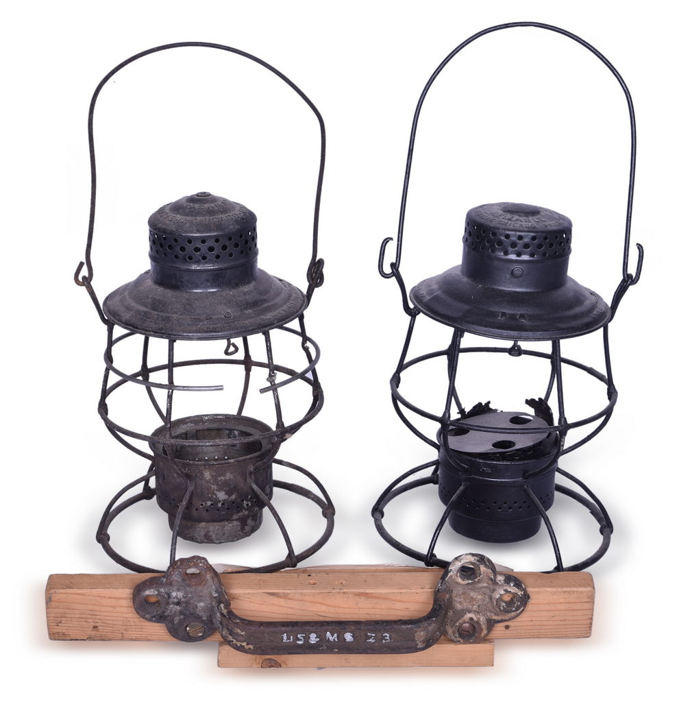 2028 - Two Lake Shore & Michigan Southern Railway Adams & Westlake Lantern Frames and Boxcar Door Handle thumbnail