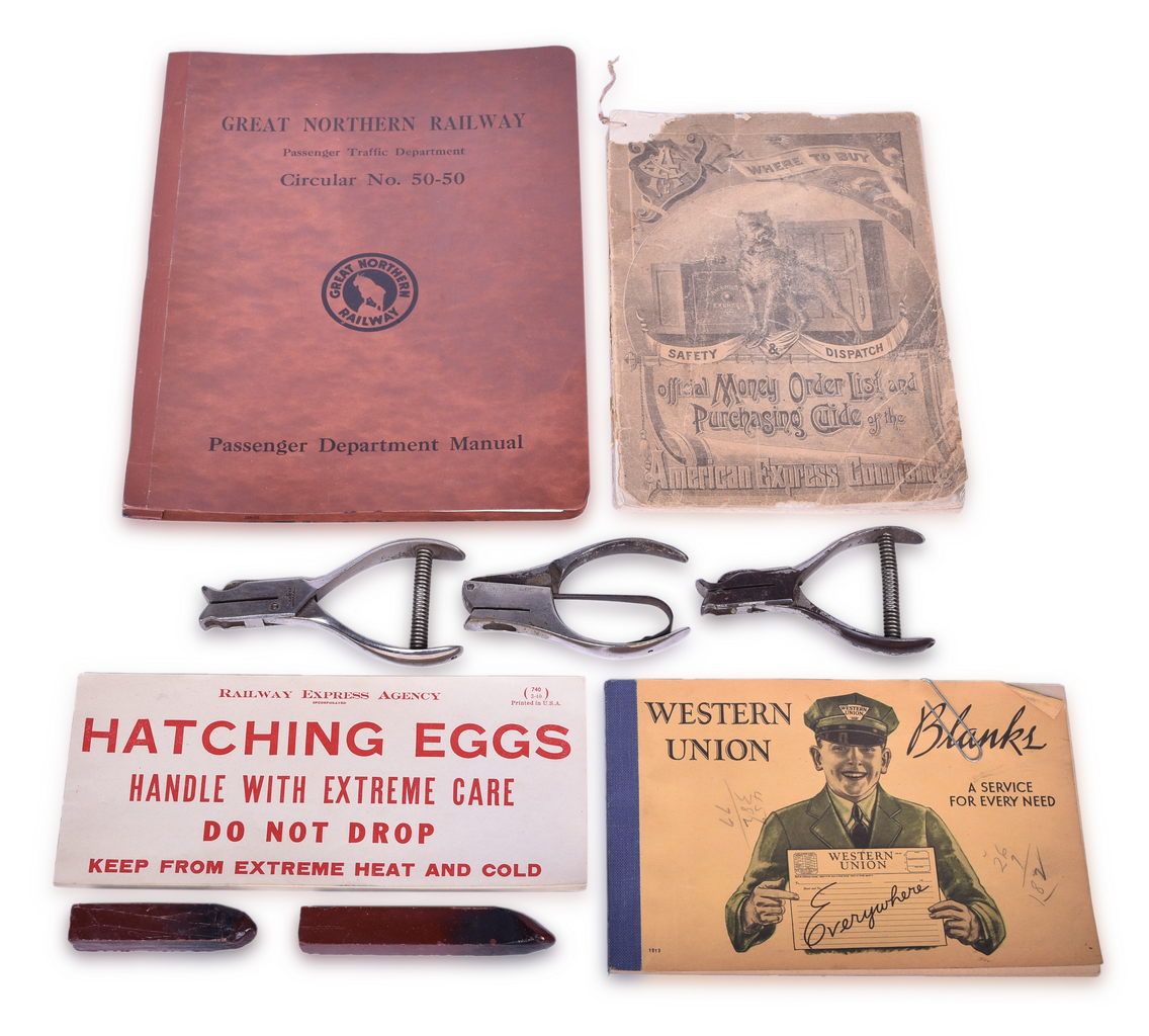 2088 - Great Northern 1950 Passenger Department Manual, 1888 American Express Company catalog, Ticket Punches, Western Union, etc. thumbnail