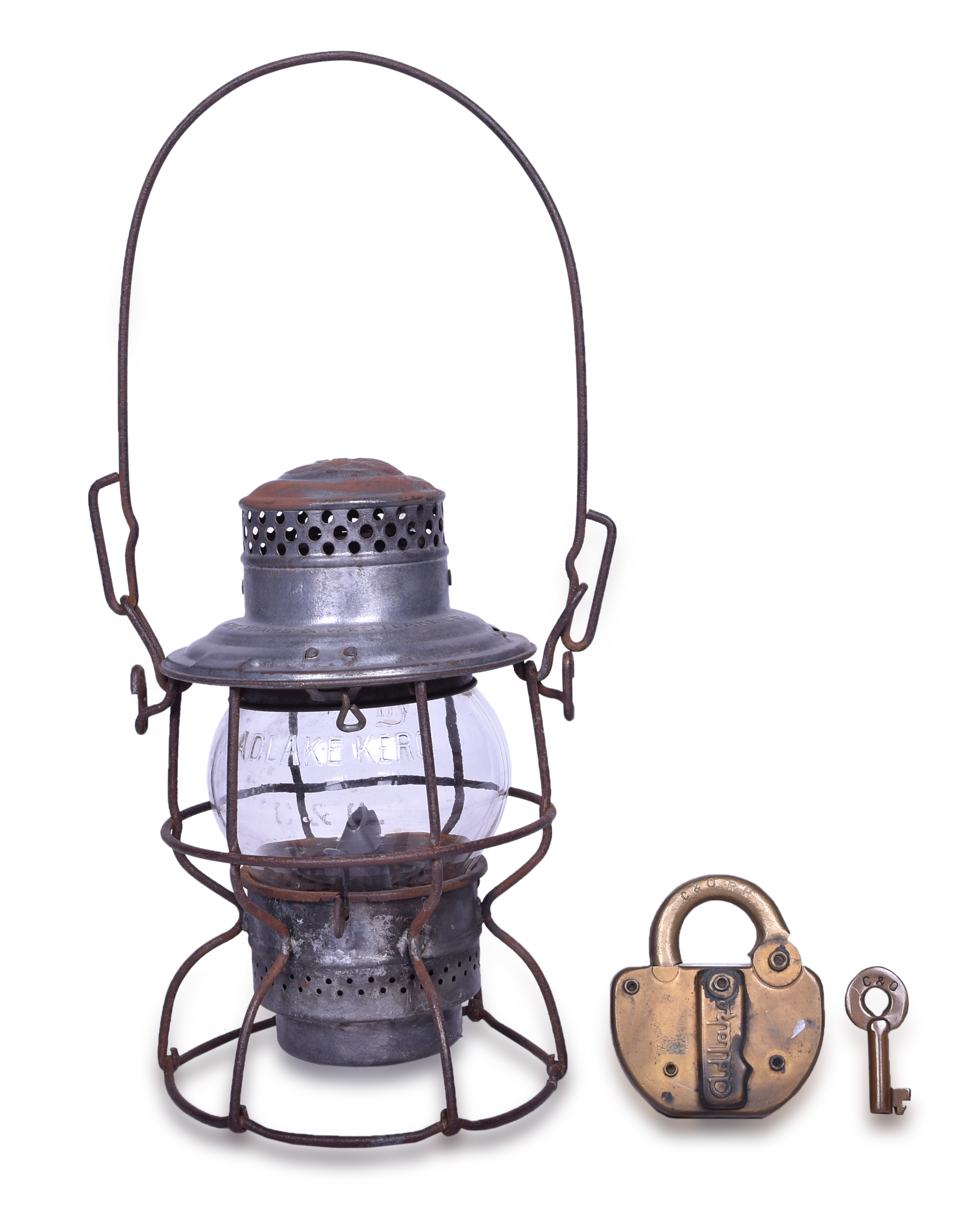 2178 - Adlake Chesapeake and Ohio Lantern, Lock and Key thumbnail