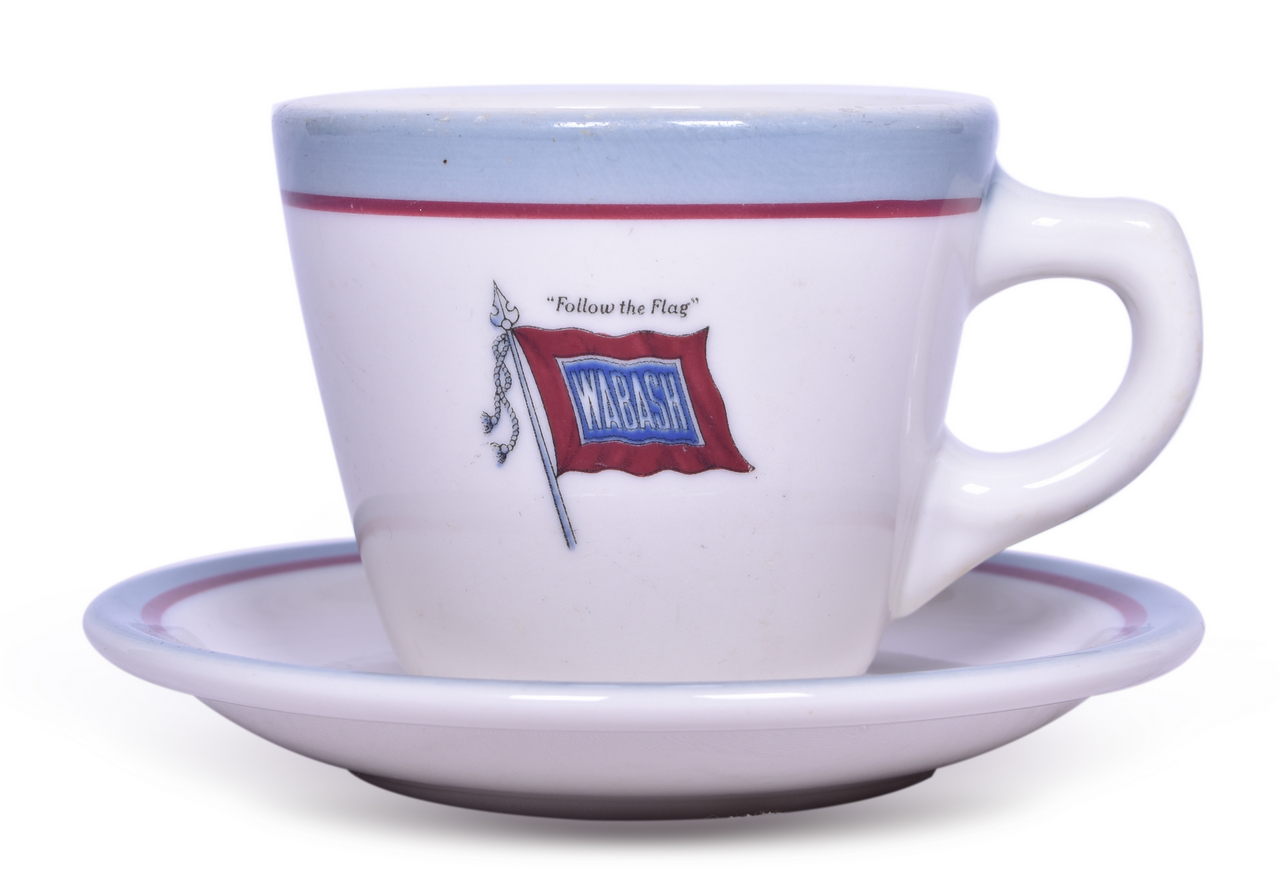 2181 - Wabash Railroad China Banner Coffee Cup & Saucer thumbnail