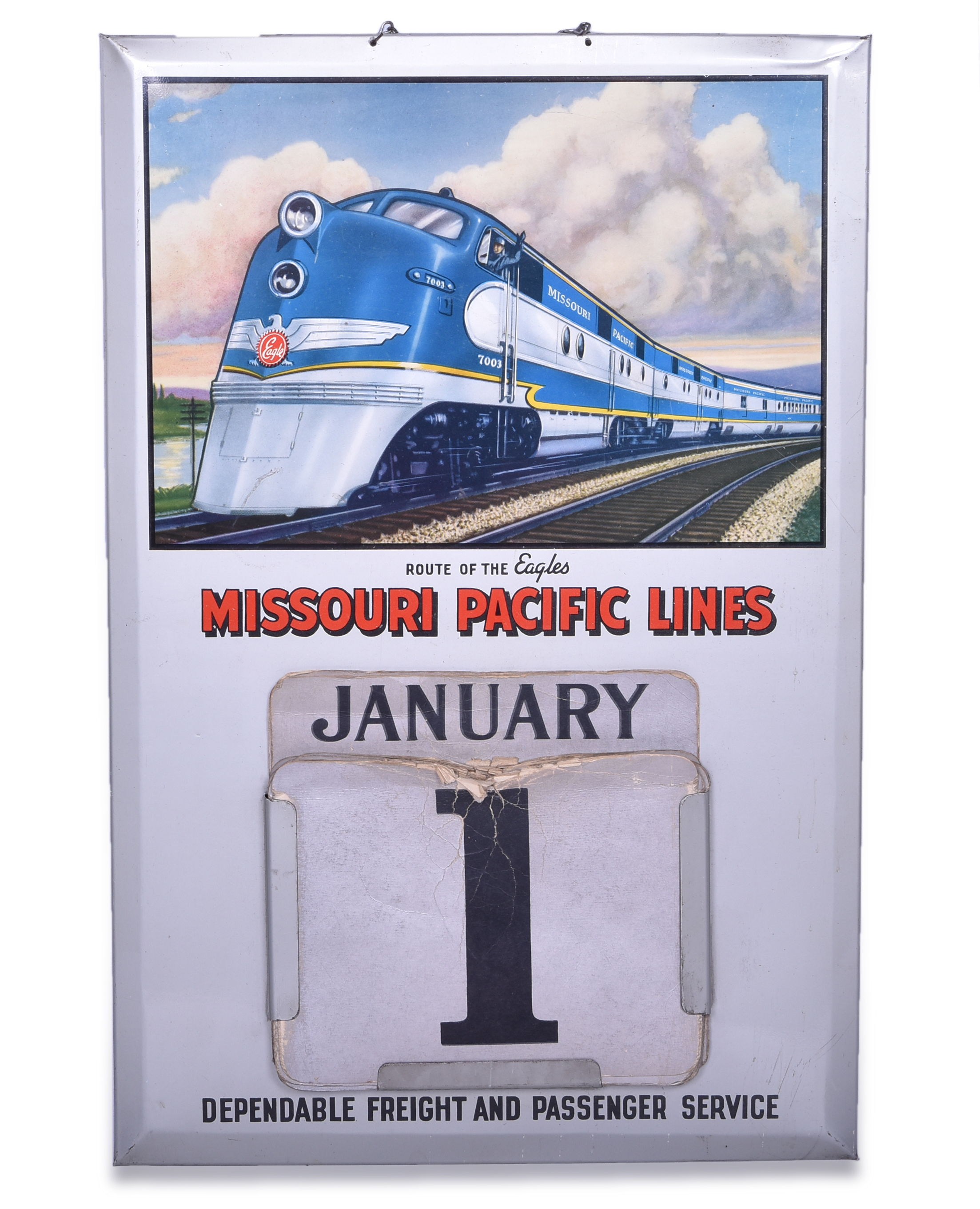 2182 - Missouri Pacific Railroad - Permanent Sign & Display Co. Calendar - Complete thumbnail