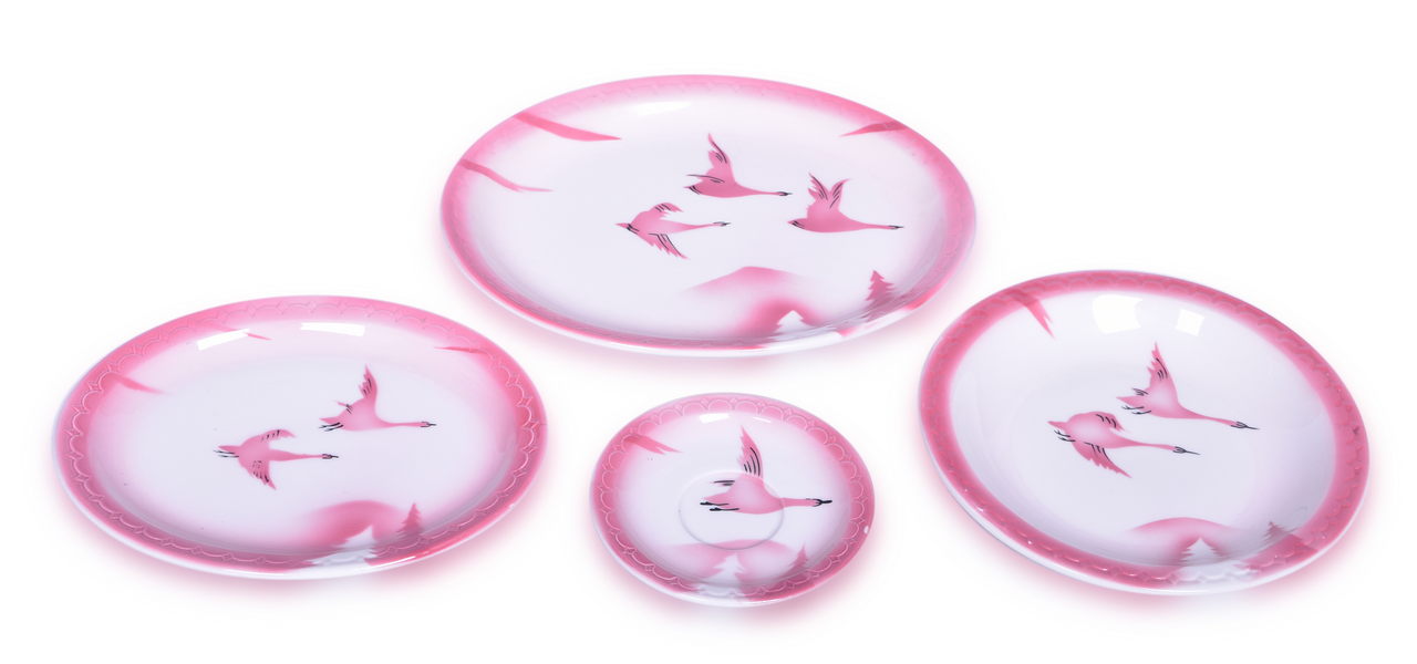 2187 - Chicago, Milwaukee, St. Paul & Pacific Railroad China Traveler Oval Platter Plates, Bowl, and Saucer thumbnail