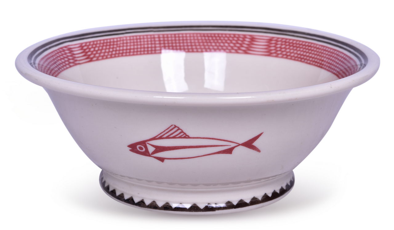 2191 - Atchison, Topeka, And Santa Fe Railroad China Ancient Mimbreno Footed Salad Bowl thumbnail