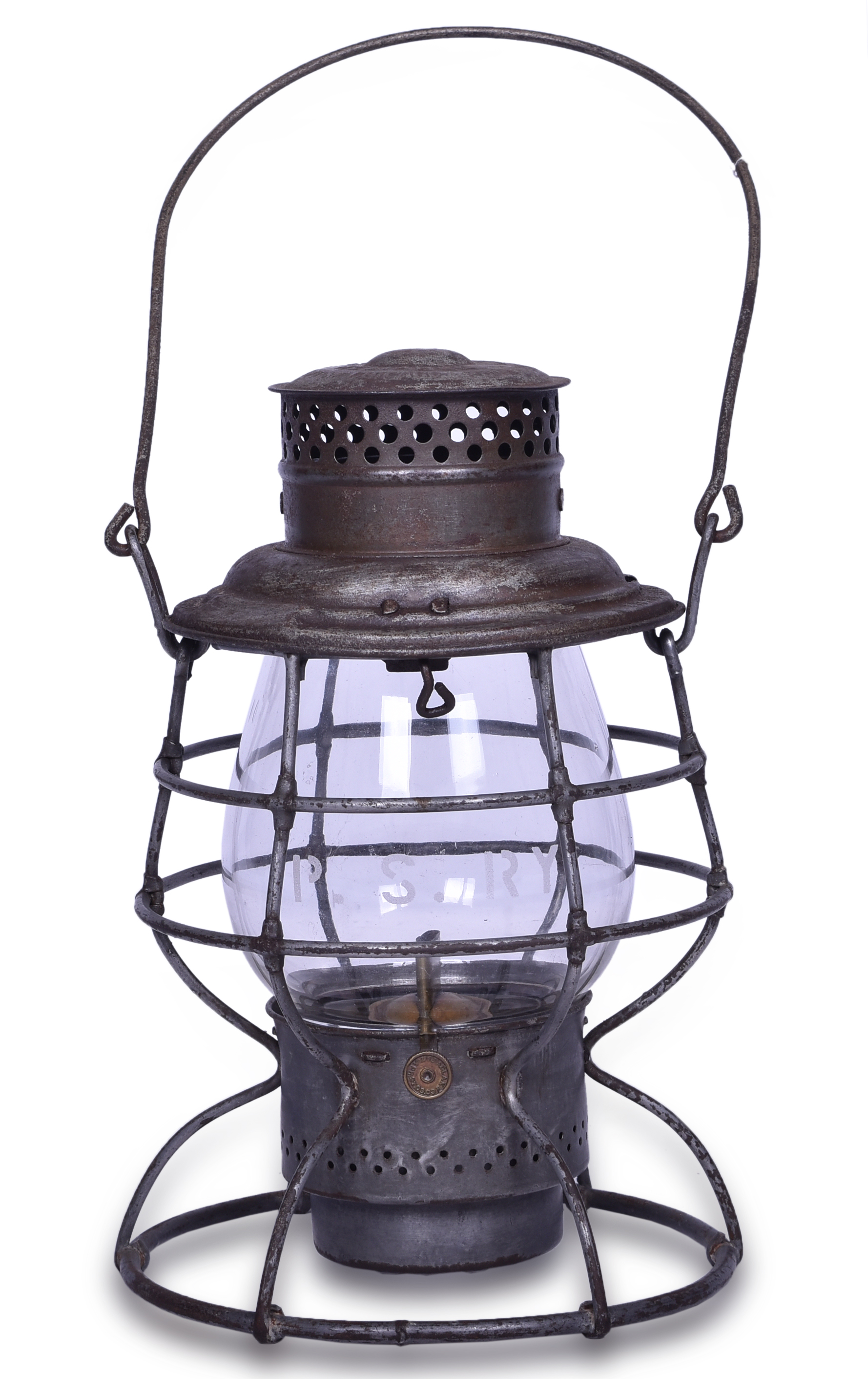 2200 - Adams & Westlake Reliable P.S. Ry. Lantern w/ Tall Etched Globe thumbnail