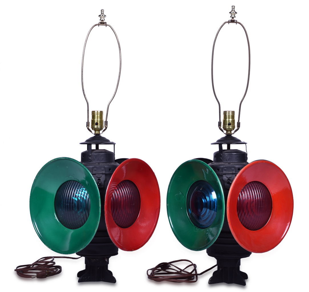 2224 - Pair of Armspear Railroad Switch Lamps Converted to Table Lamps thumbnail