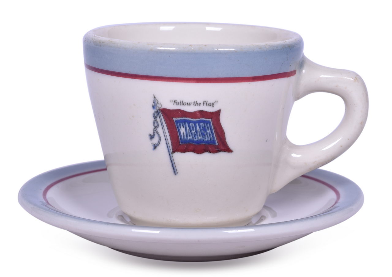 2251 - Wabash Railroad China Banner Coffee Cup & Saucer thumbnail