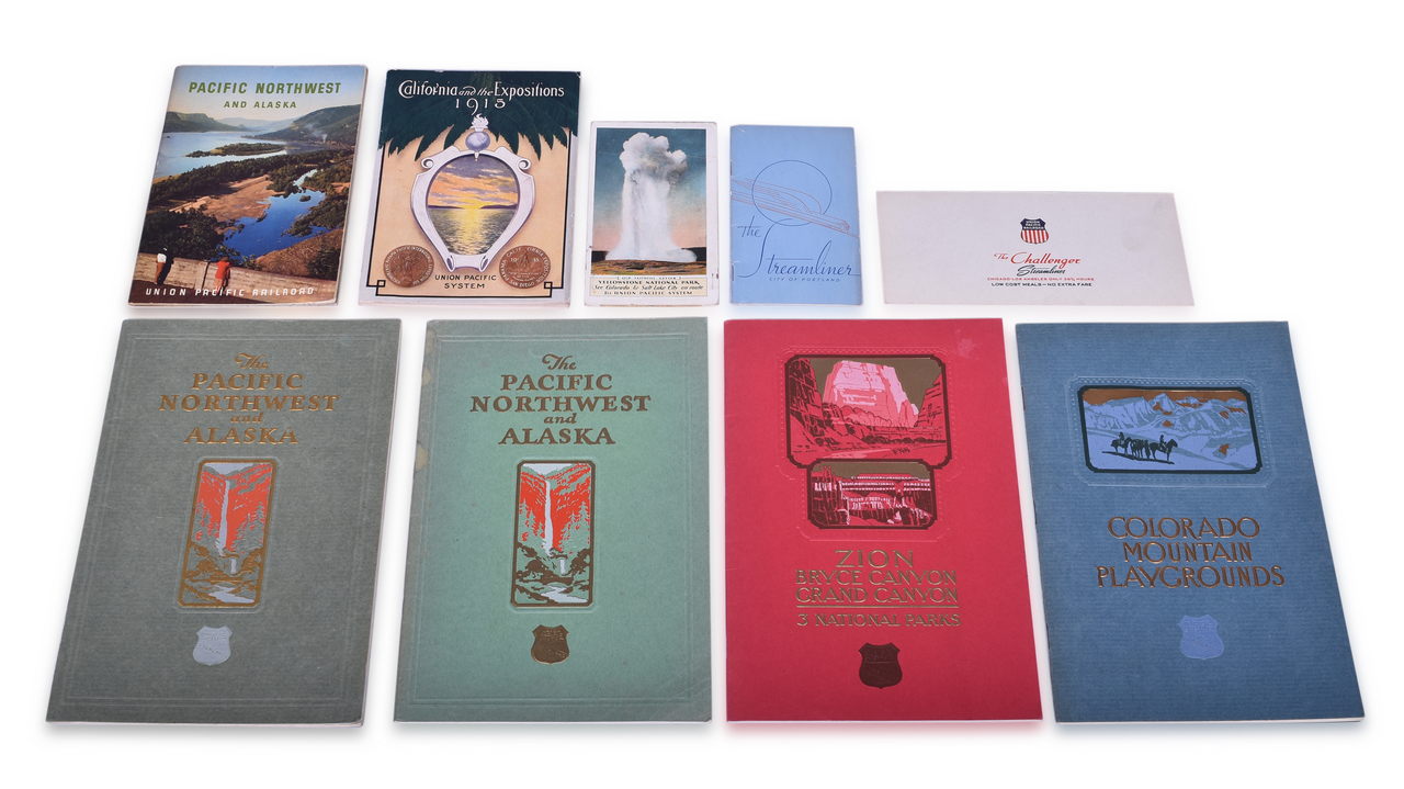 2252 - Union Pacific Railroad Travel Booklets, Ink Blotter, and More - Grand Canyon, Alaska, Colorado, etc. thumbnail