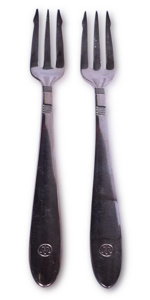 2253 - Two International Silver Co. Monon Railroad Zephyr Cocktail Forks thumbnail