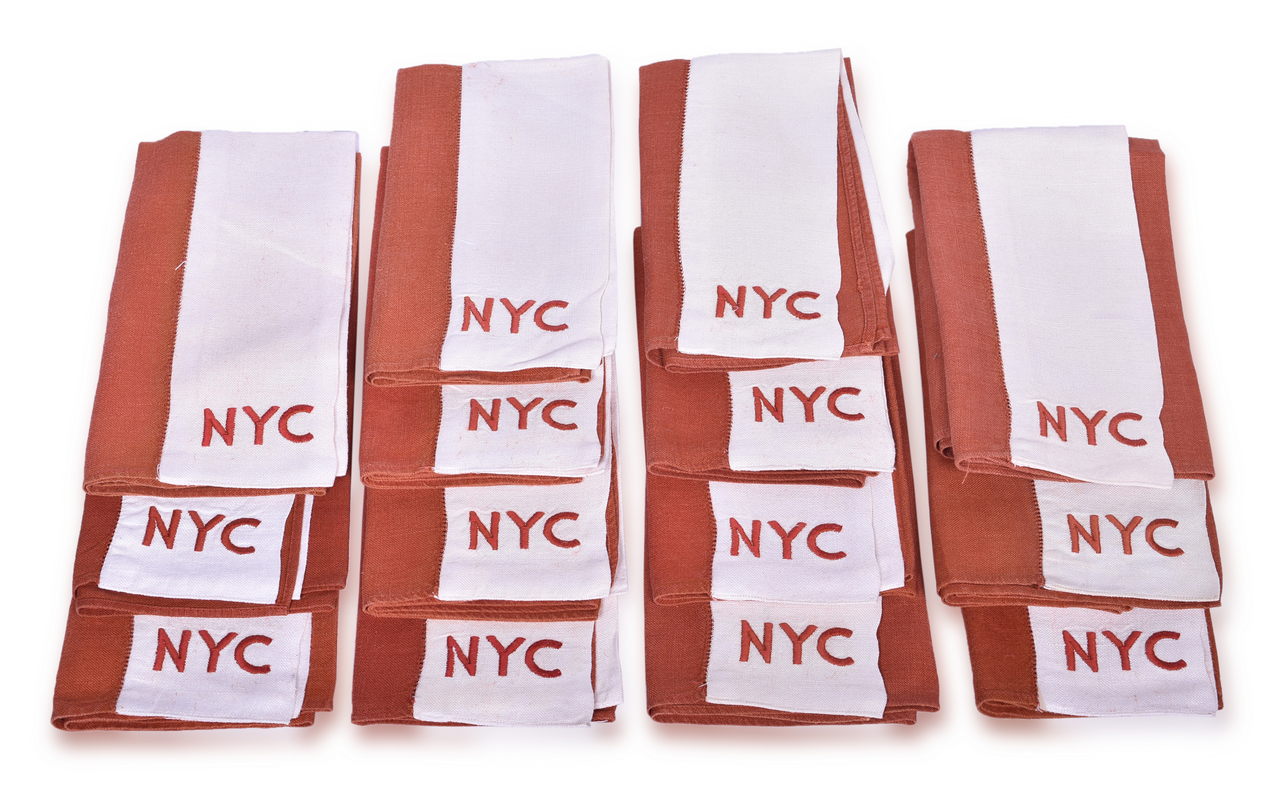 2268 - 13 New York Central Railroad Mercury Embroidered Napkins thumbnail