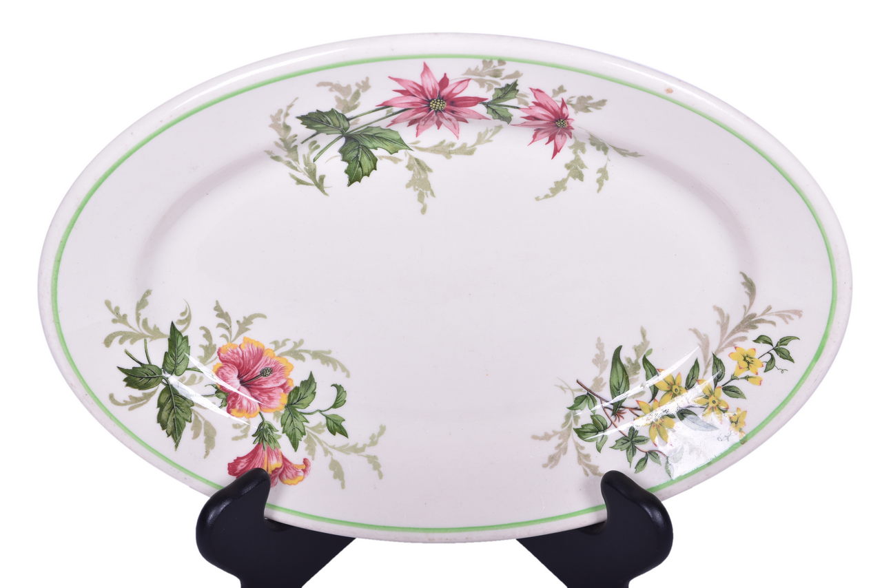 2271 - Atlantic Coast Line Railroad China Flora Of The South Oval Platter thumbnail
