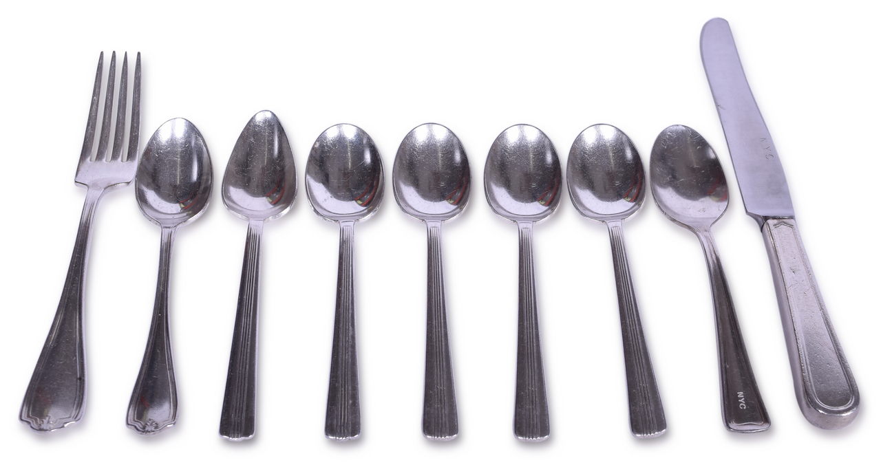 2275 - Nine Pieces of New York Central Railroad Silver Flatware - Century, Grecian, and Waverly thumbnail