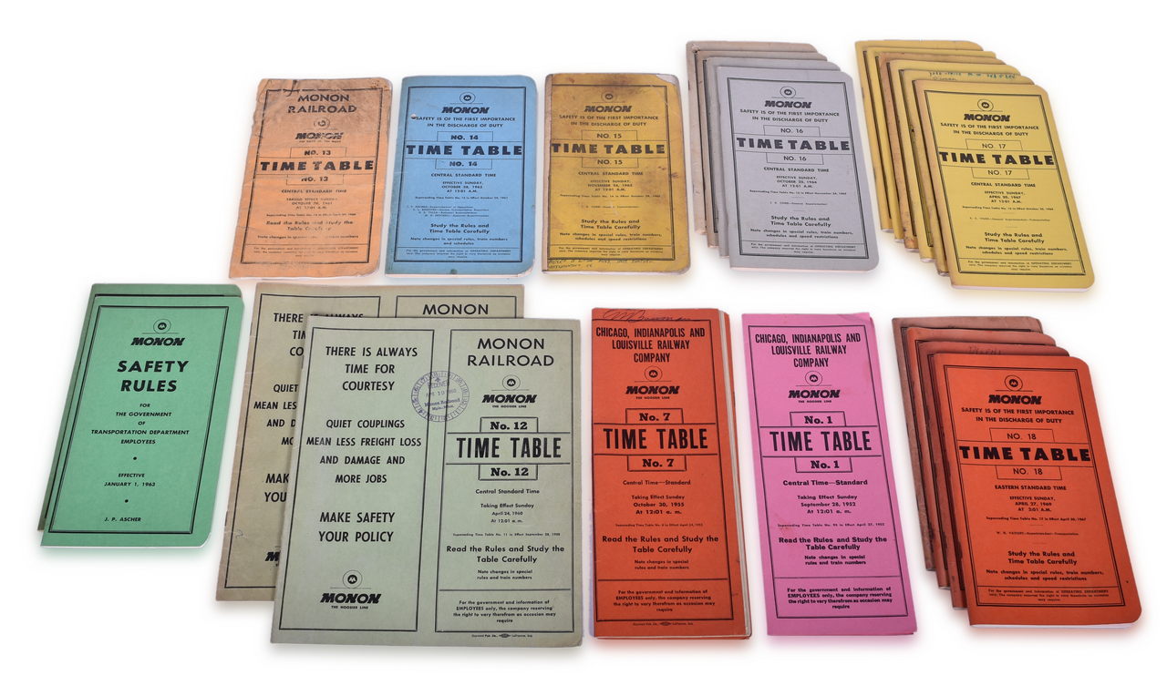2292 - 23 Monon Employee Timetables- Majority 1960s thumbnail