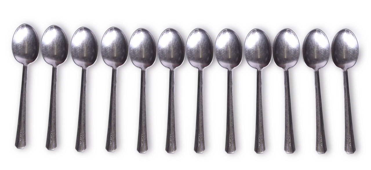2407 - Twelve Pennsylvania Railroad Broadway Silver Flatware Spoons 6