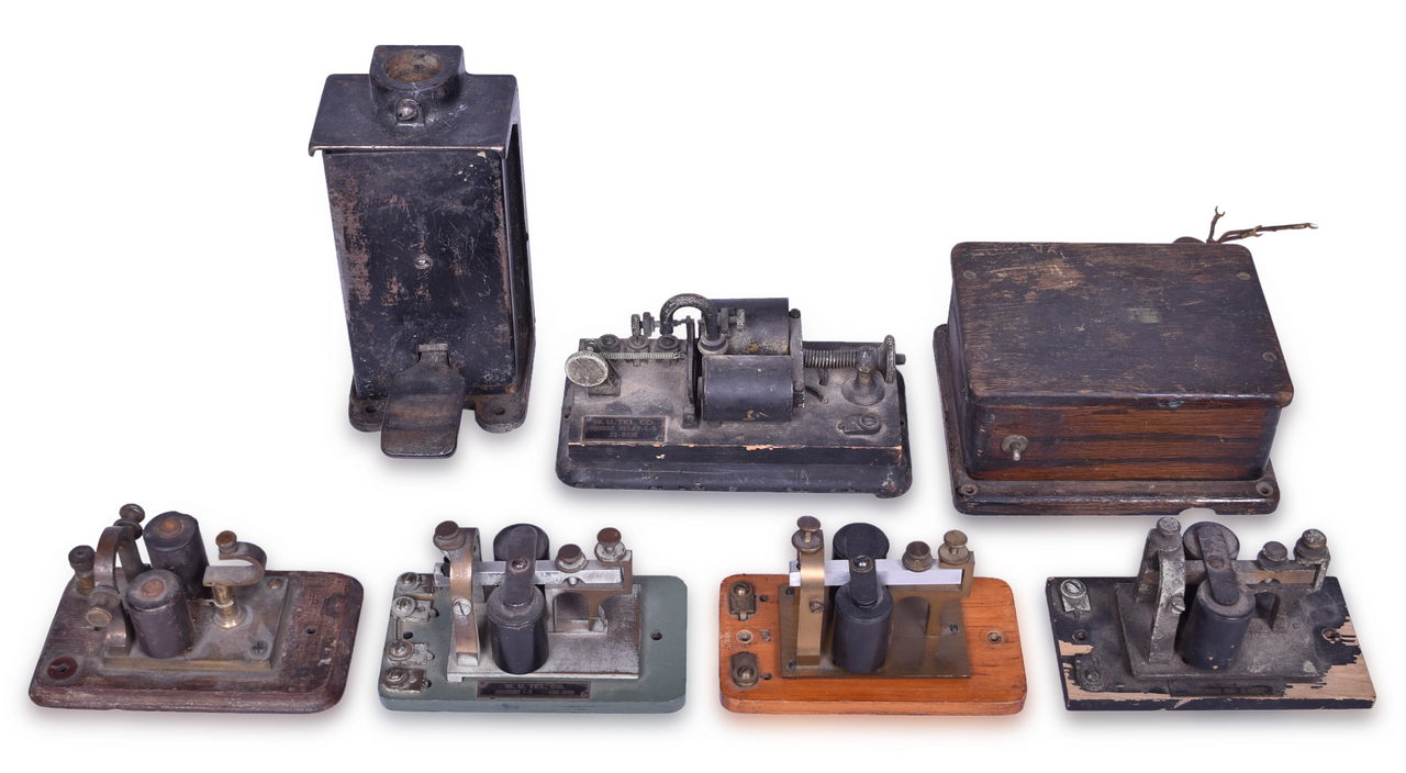 2448 - Telegraph Operators Foot Pedal, Western Union Sounders, and More thumbnail