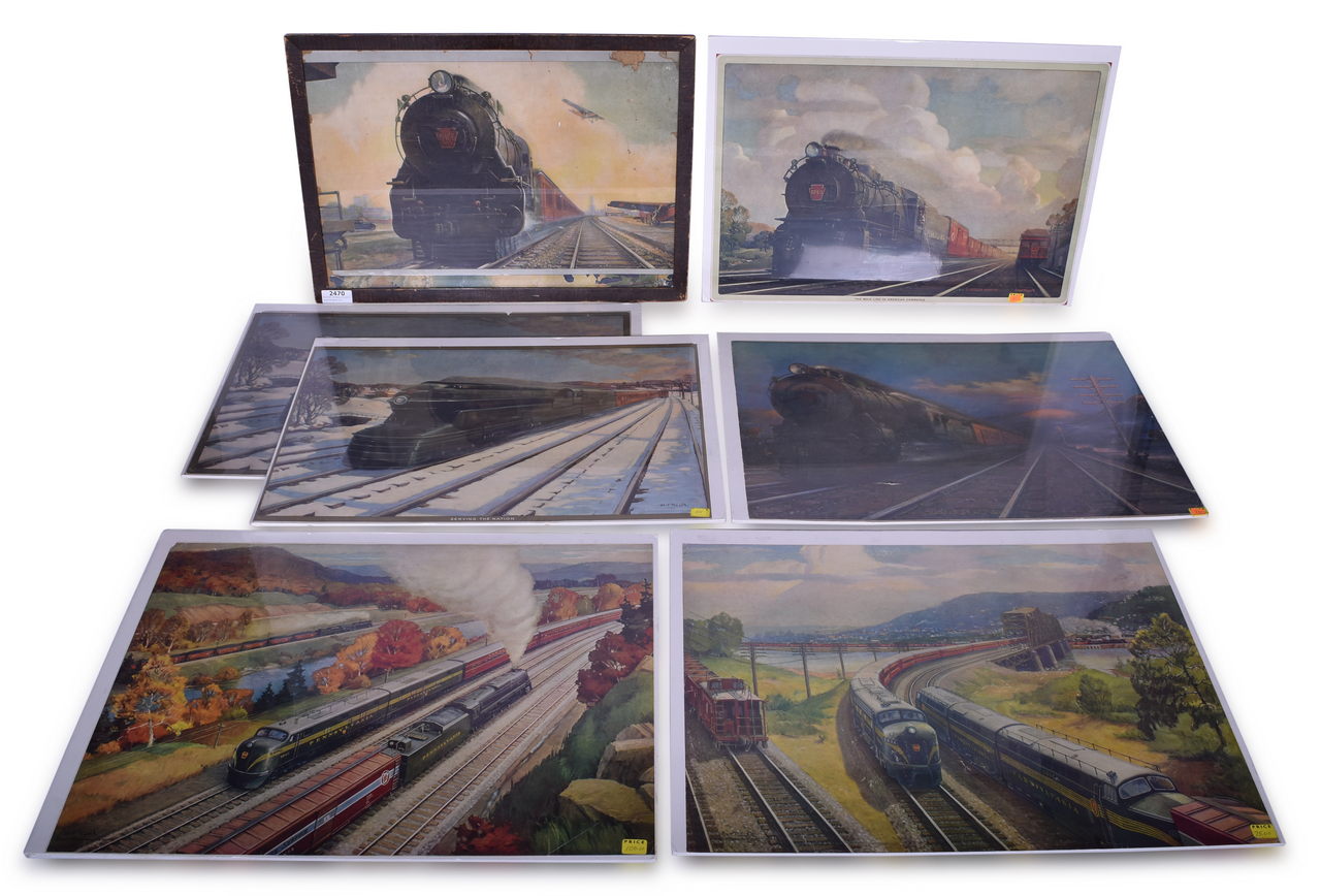 2470 - Seven Pennsylvania Railroad Calendar Print Tops by Griff Teller thumbnail