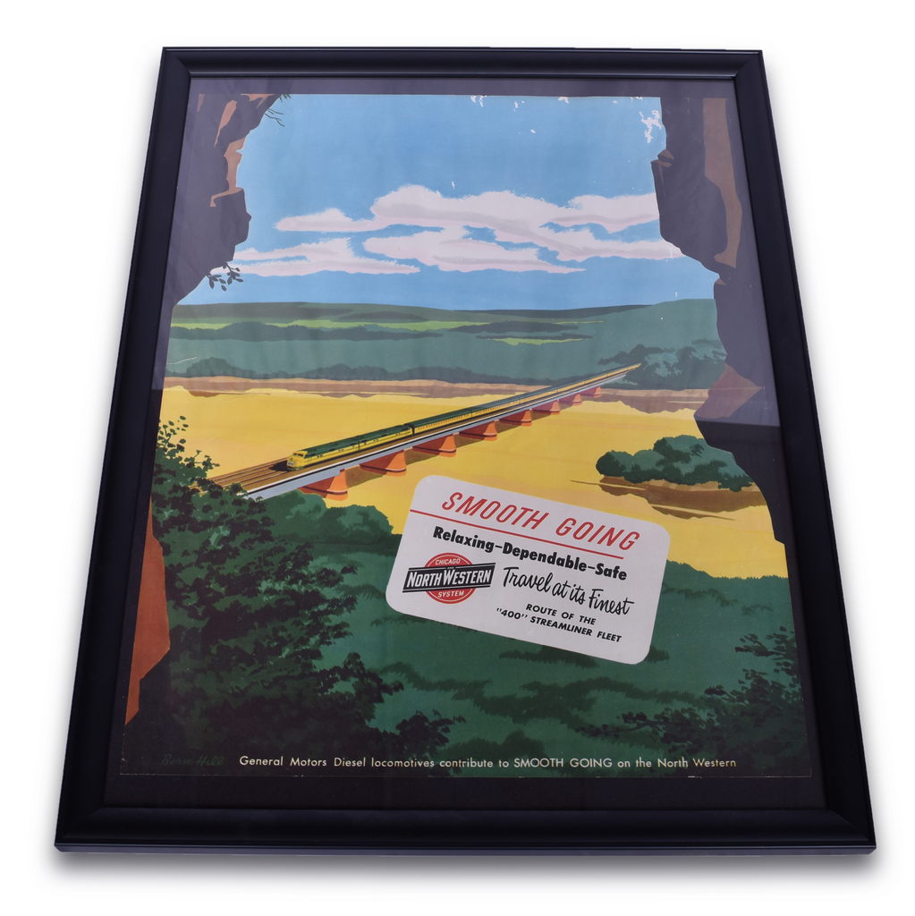 2480 - Chicago and Northwestern Bern Hill Route of the 400 Framed Advertising Poster thumbnail