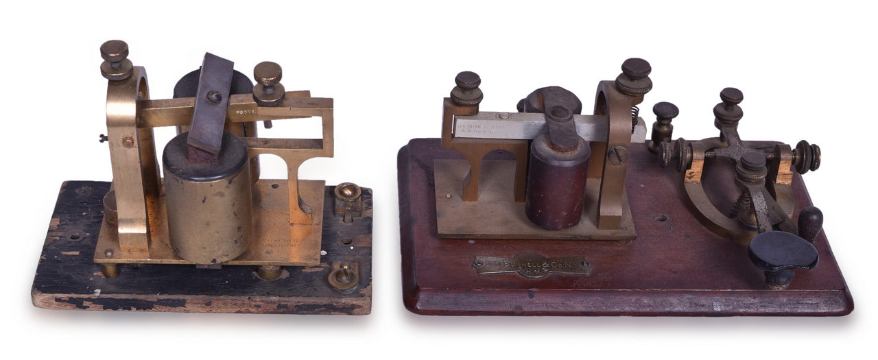 2484 - J.H. Bunnell & Co. Telegraph Key and Sounder Set and Foote, Pierson & Co. Telegraph Sounder thumbnail