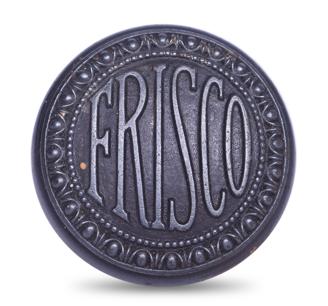 2486 - Ornate St. Louis - San Francisco / Frisco Railroad Door Knob thumbnail