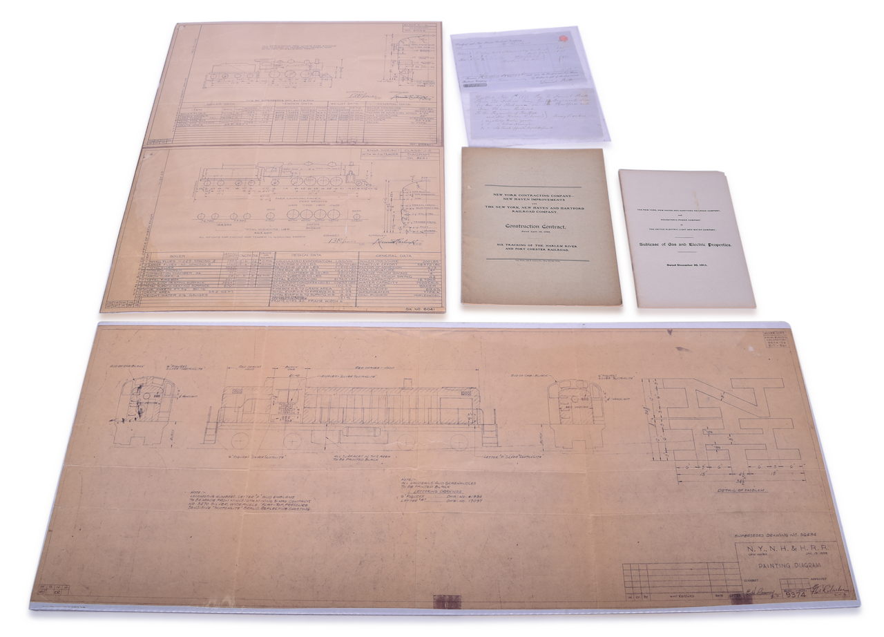 2492 - New Haven Railroad Locomotive Diagrams, Painting Diagram, and Historical Paper thumbnail