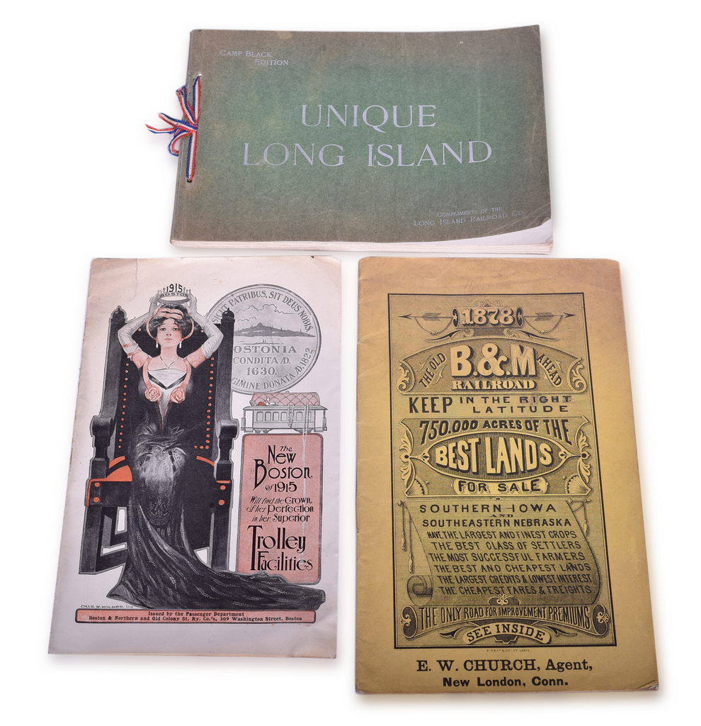 2502 - Three Peices of 1800s / Early 1900s Railroad Ephemera Pieces - Boston and Maine, Boston & Northern Street Railway, Long Island Railroad thumbnail