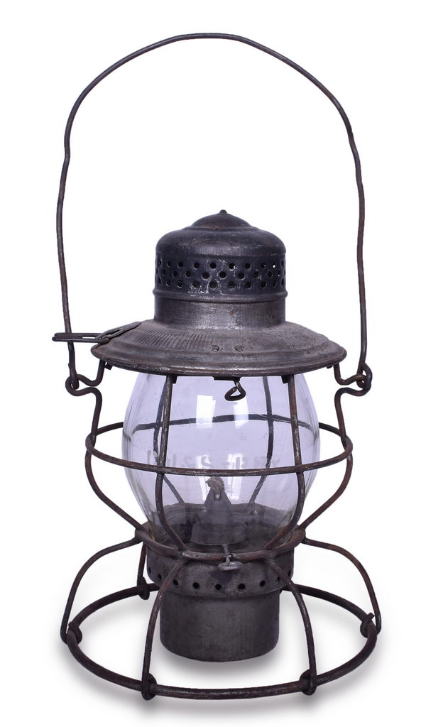 2534 - Handlan Milwaukee Road Railroad Lantern w/ Clear Etched Globe thumbnail