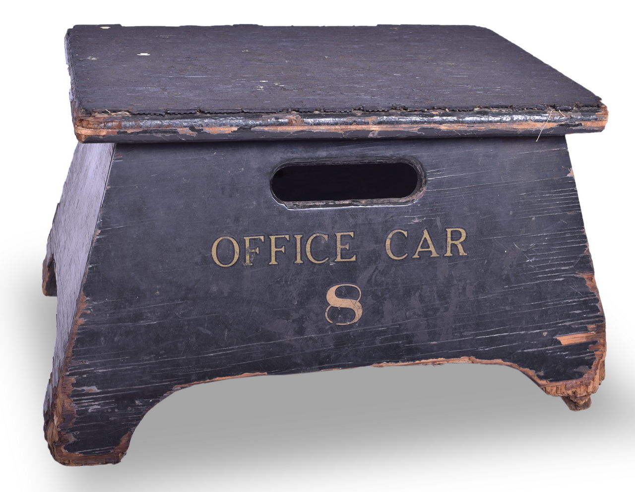 2550 - Illinois Central Office Car #8 Wooden Railroad Passenger Car Step Box thumbnail