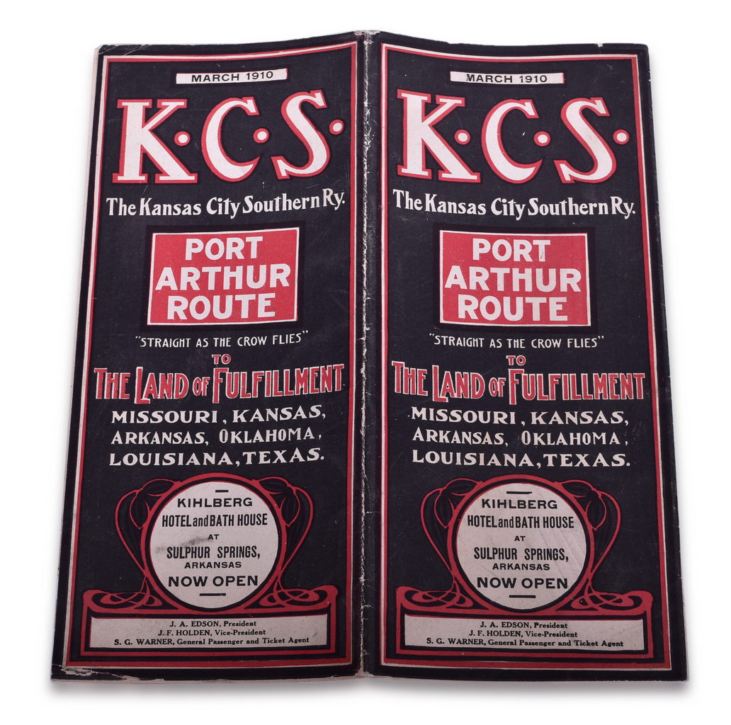 2555 - Kansas City Southern Railway Timetable March 1910 thumbnail