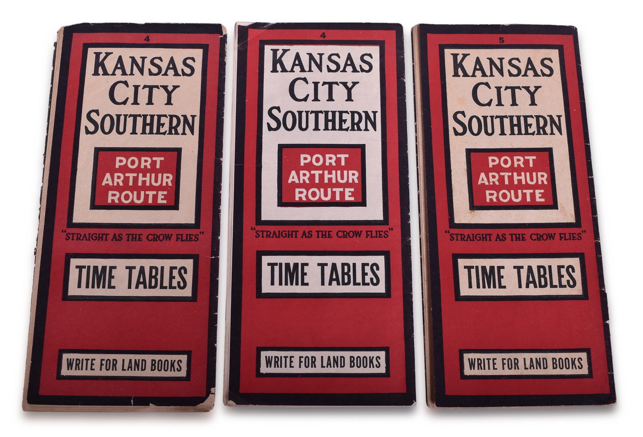 2561 - Three Kansas City Southern Railroad Public Timetables - 1923 and 1924 thumbnail