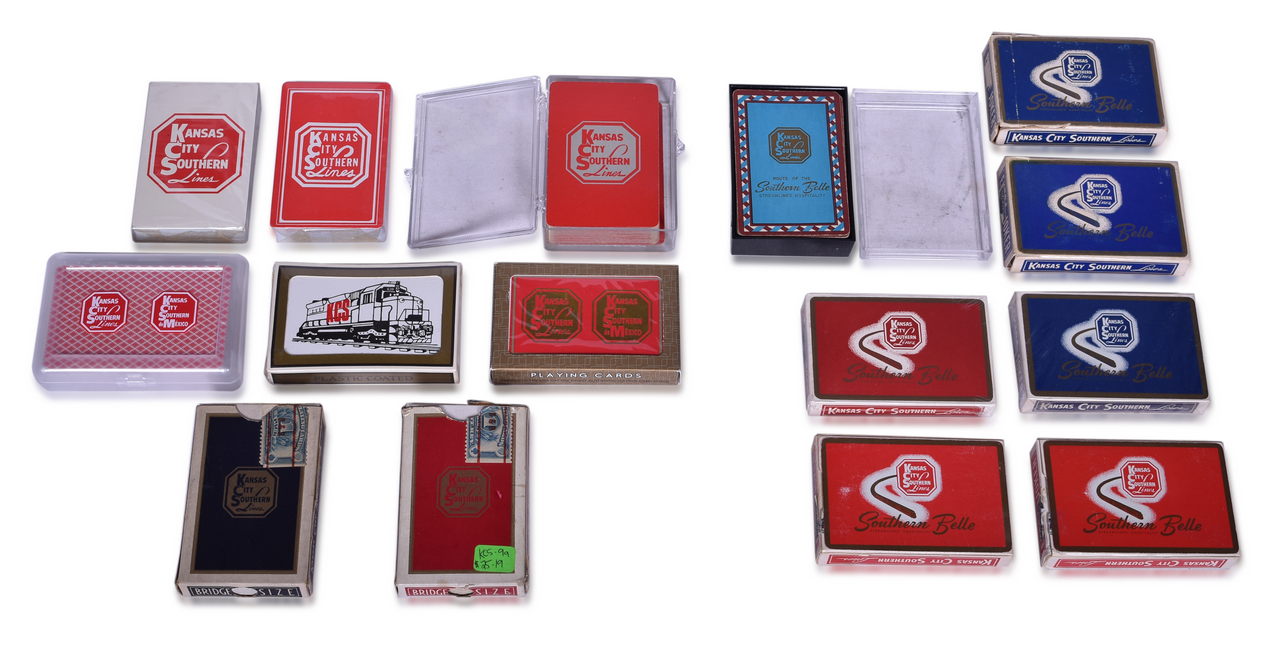 2589 - Fifteen Kansas City Southern Lines Railroad Playing Card Decks thumbnail