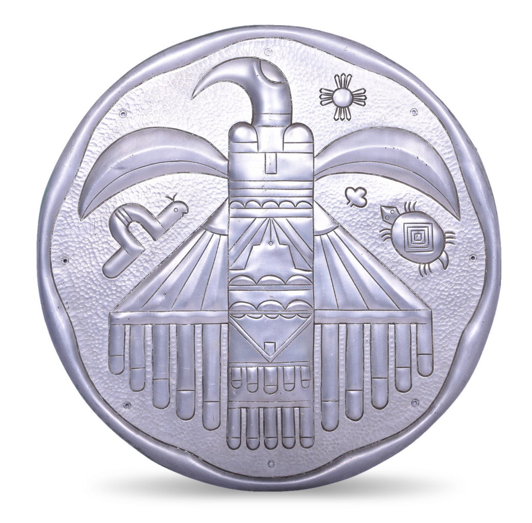 2594 - Santa Fe Railroad Aluminum Passenger Car Kachina Wall Medallion #2 thumbnail