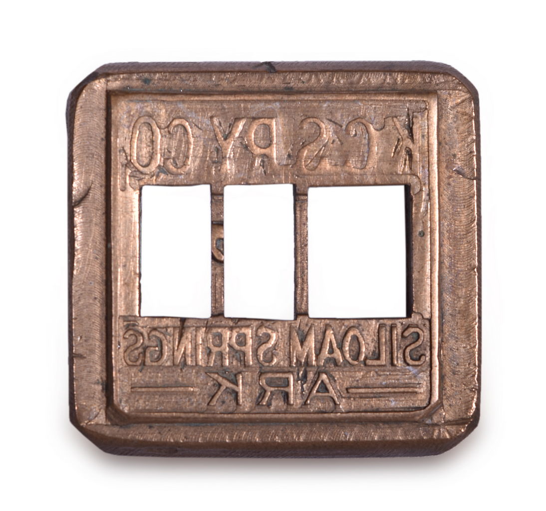 2603 - Kansas City Southern Railway Siloam Springs Arkansas Ticket Dater Die thumbnail