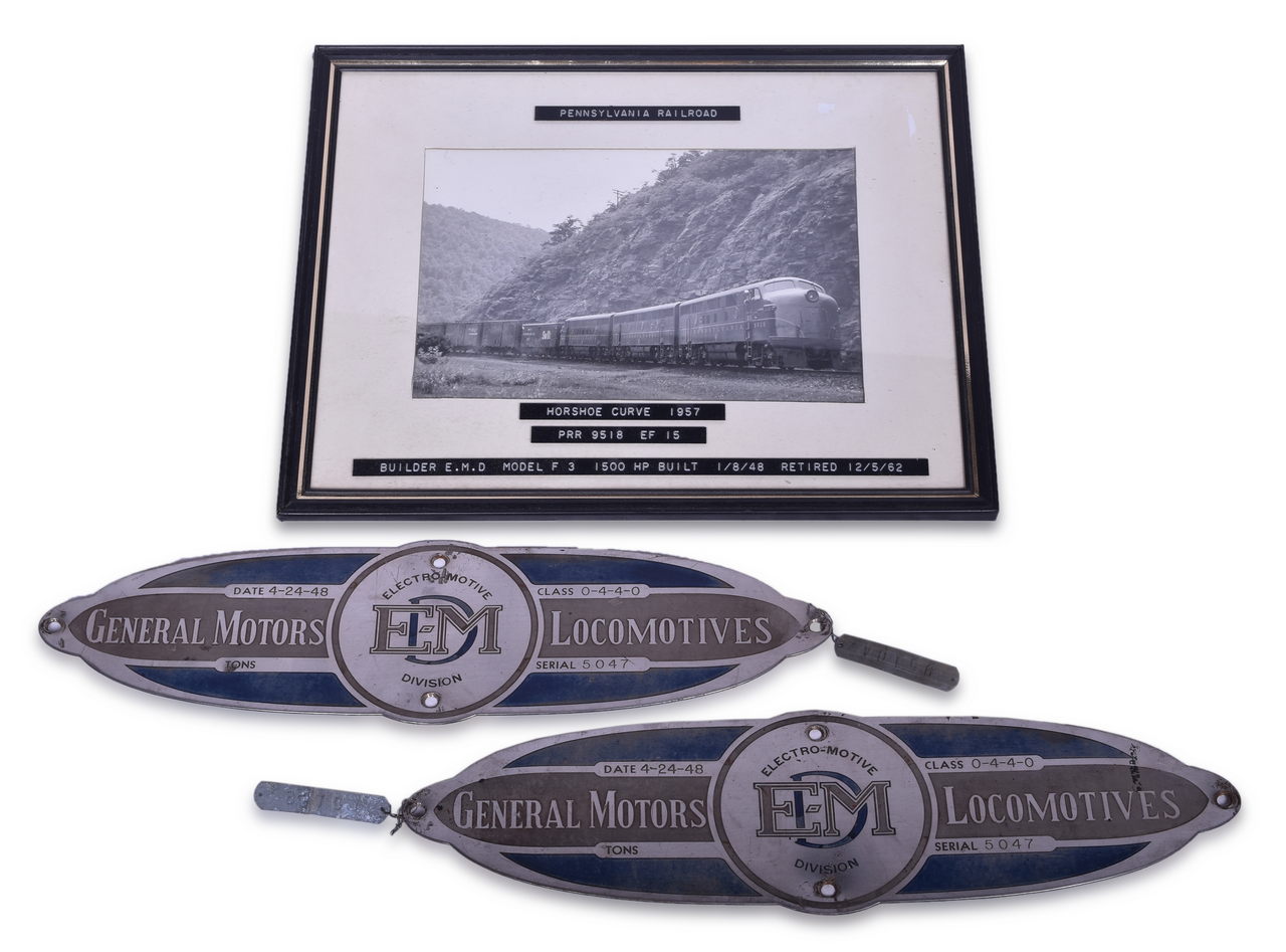 2612 - PAIR of Pennsylvania Railroad F3A EMD Builders Plate - Matching Numbers thumbnail