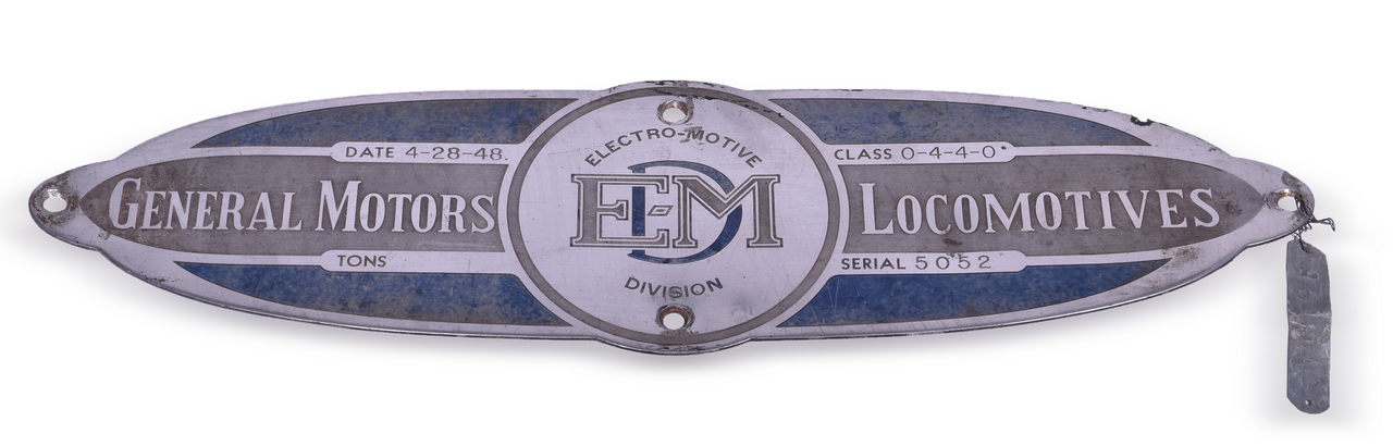 2622 - Pennsylvania Railroad #9515 F3A EMD Builders Plate thumbnail