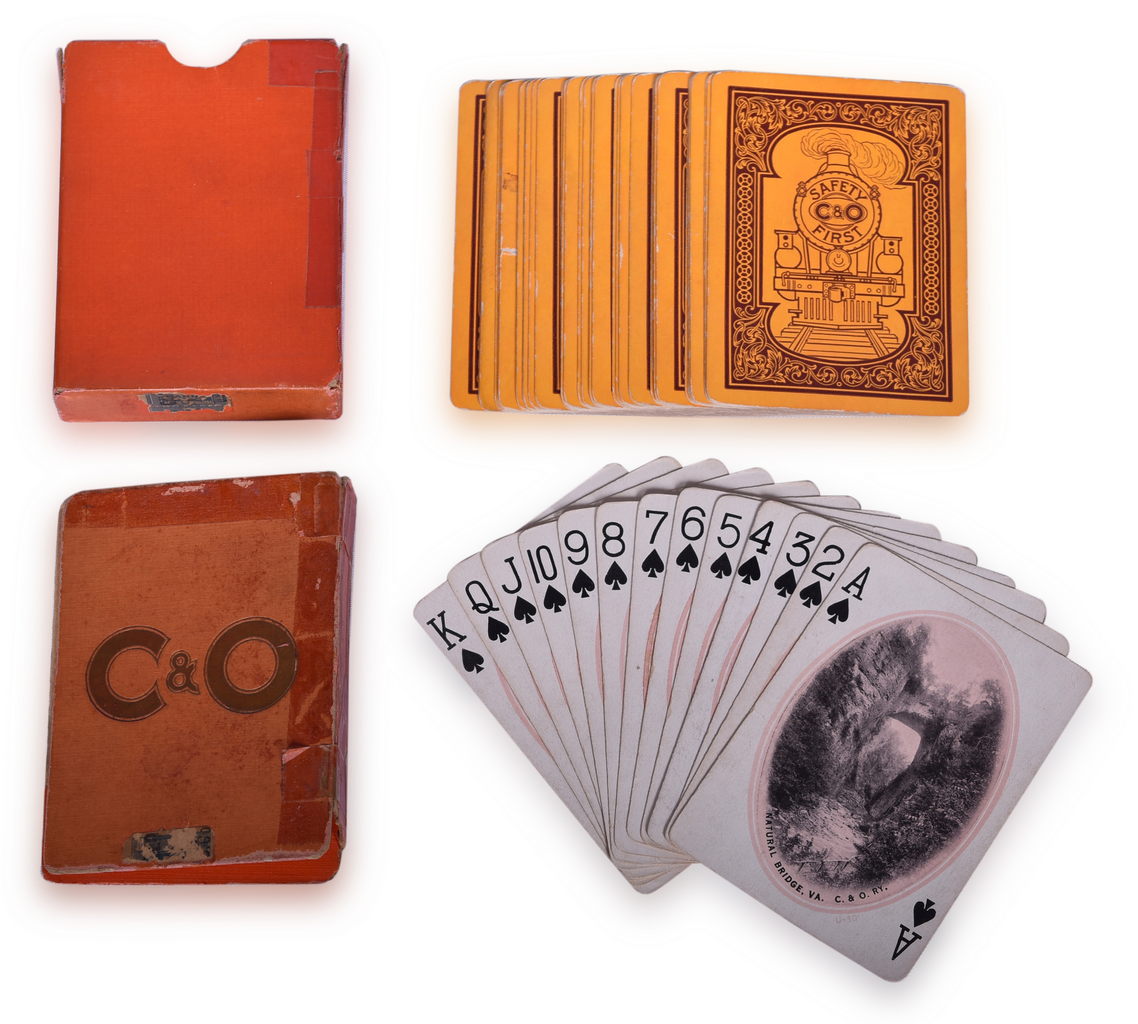 2625 - Chesapeake & Ohio Railroad Souvenir Playing Card Deck Safety First Circa 1910 thumbnail