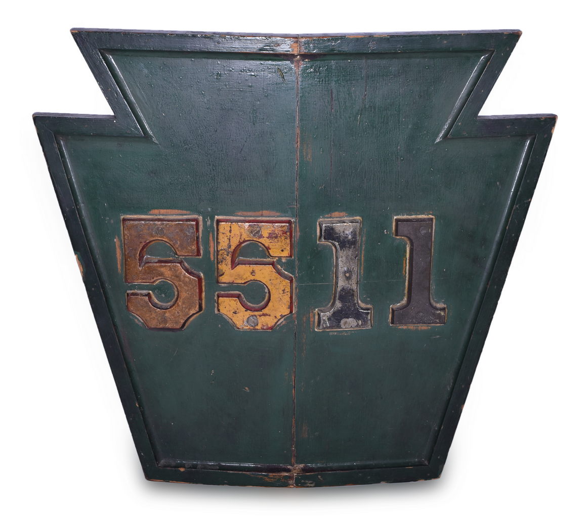 2636 - Pennsylvania Railroad T1 Steam locomotive Number Plate Wooden Casting Pattern - Curiosity Piece thumbnail