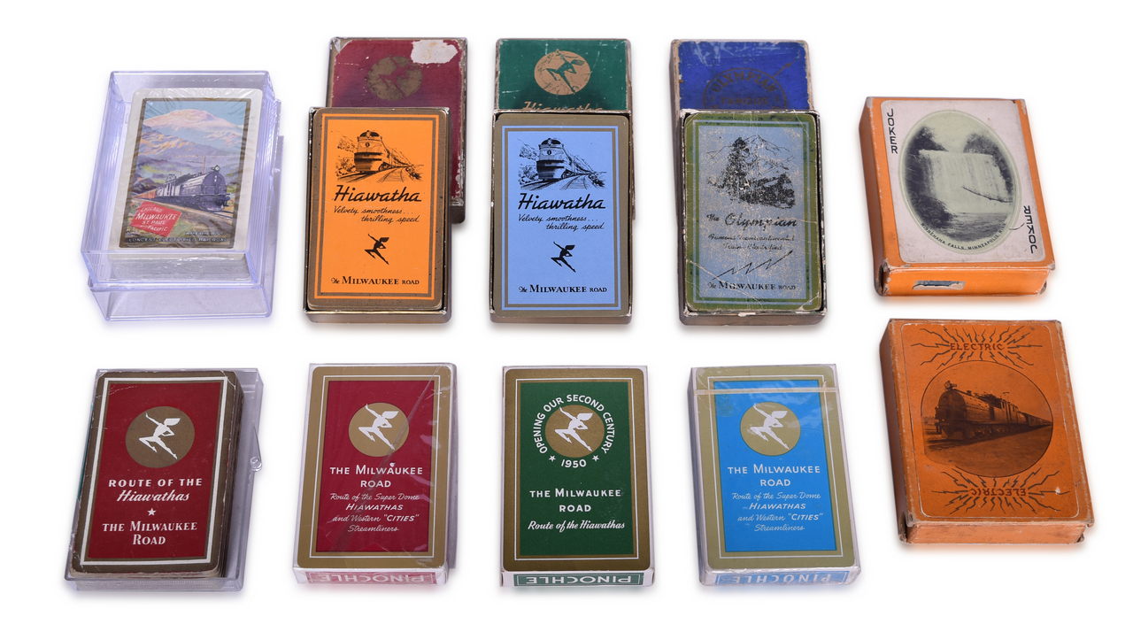 2655 - Ten Chicago, Milwaukee, St. Paul & Pacific Railroad Playing Card Decks thumbnail