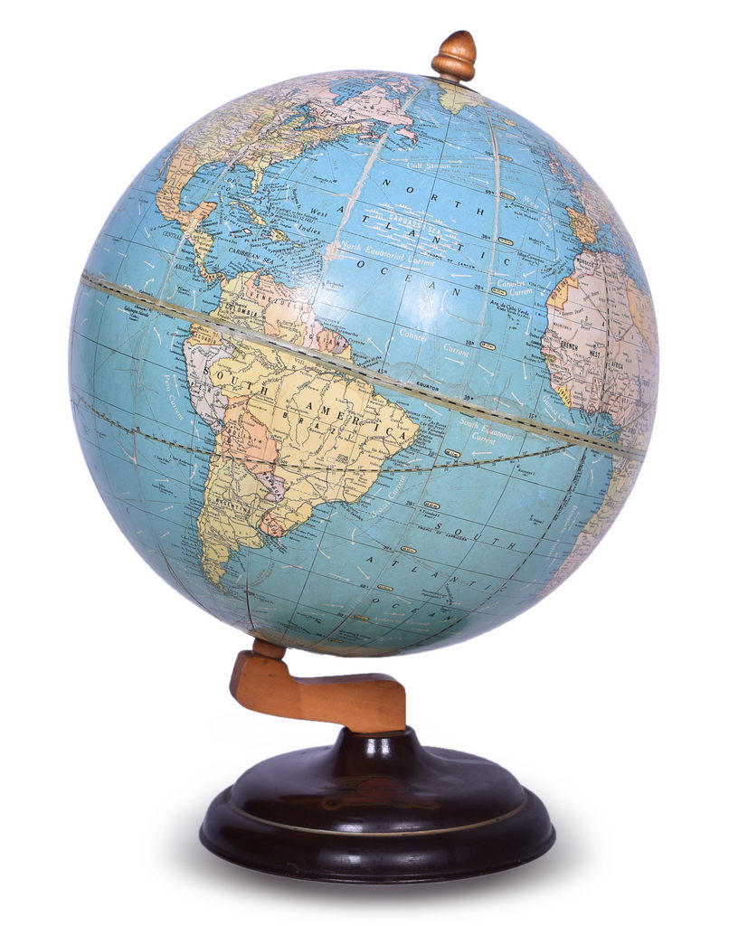 2657 - Kansas City Southern Lines Cram's Universal Terrestrial Globe 10 1/2